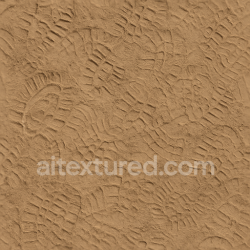seamless Seamless 3d texture pbr 8k dry soil with overlapping prints of boot and shoe sole texture 8k free download PBR