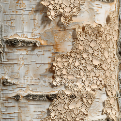 seamless Seamless 3D PBR Texture of Decayed Birch Bark with Organic Perforations texture 8k free download PBR