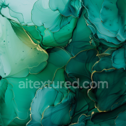 seamless Seamless 3D Alcohol Ink PBR Texture Featuring Teal-Green Fluid Layers and Gold Veins texture 8k free download PBR