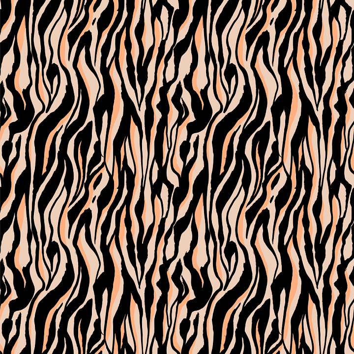 Cotton Fabric with Stylized Leopard Print in Black and Beige seamless PBR texture preview