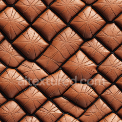 seamless Seamless 3D Quilted Brown Leather PBR Texture with Embossed Floral Design and Soft Shine texture 8k free download PBR