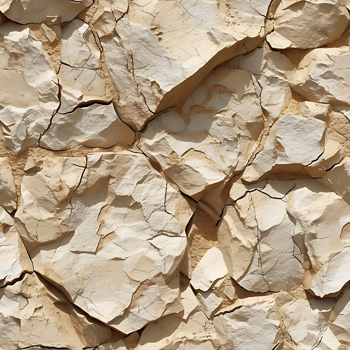 Cracked Clay Stone Ground with Dry Earth Cracks seamless PBR texture preview