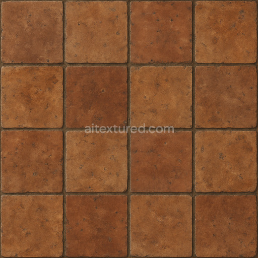 Aged Terracotta Tile Texture Seamless 1024X1024