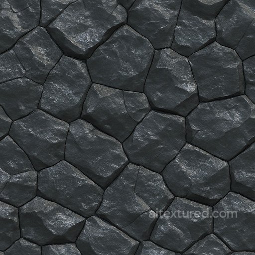 Shiny Basalt Seamless Texture seamless Stone PBR texture