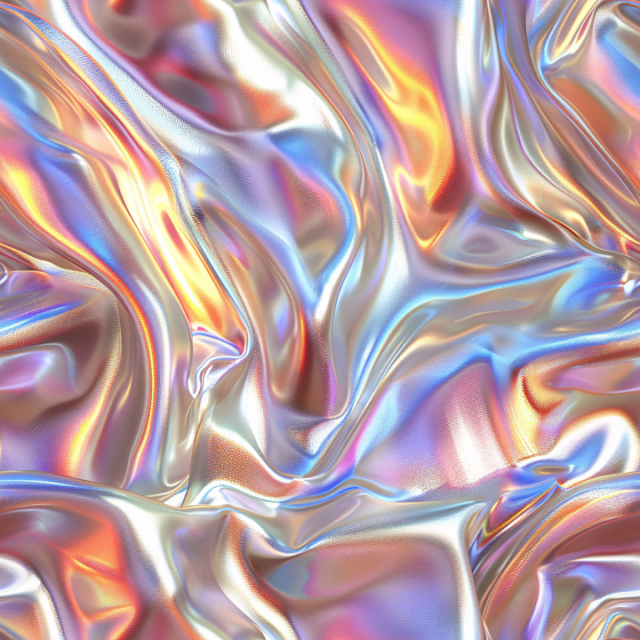 Iridescent Glossy Fabric with Soft Color Shifts seamless PBR texture preview