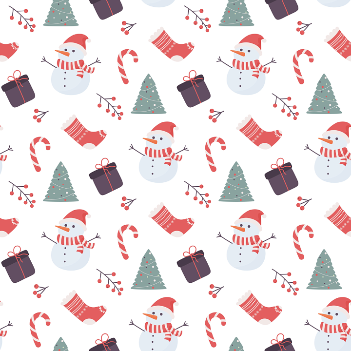All Christmas Digital paper of Christmas Digital Paper with Snowmen and… seamless PBR texture preview