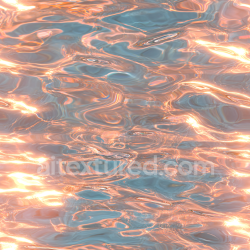 seamless Seamless 3D Water PBR Texture Featuring Warm Sunset-Toned Rippling Surface texture 8k free download PBR