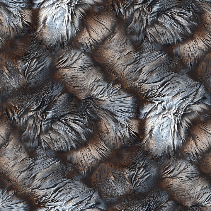 Textured Gray Fur Leather Material With Detailed Fur Grain And Natural… seamless PBR texture preview