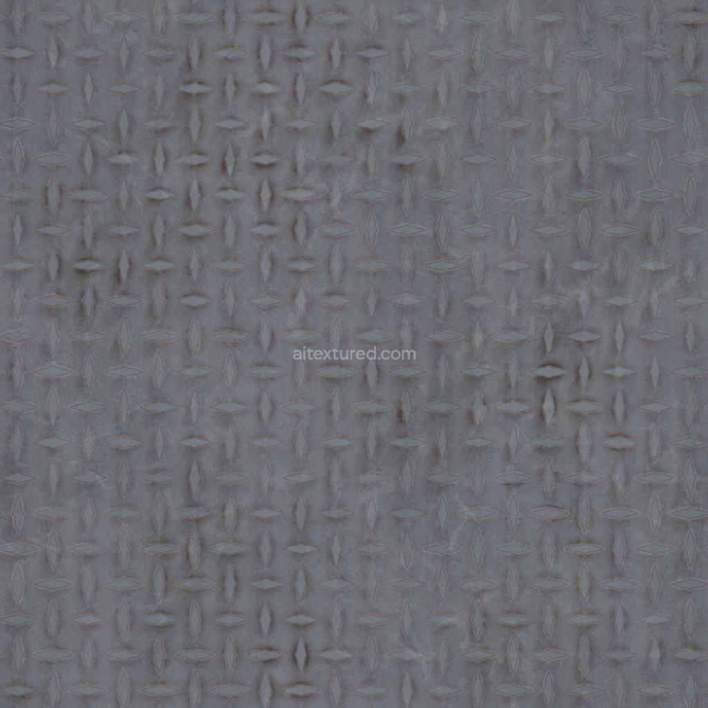 Seamless diamond plate texture with a metallic finish