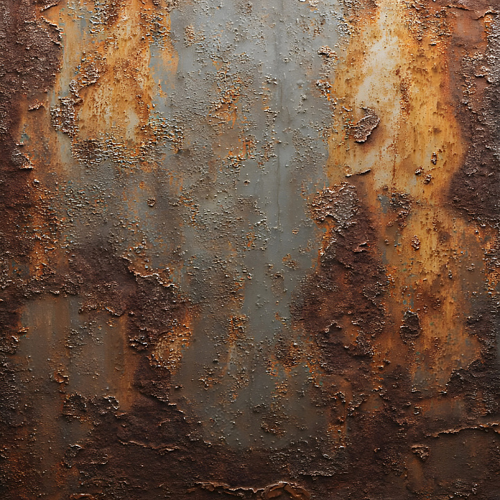 Rusty Metal Featuring Corroded, Flaking Surfaces and Rich Rust Tones seamless PBR texture preview