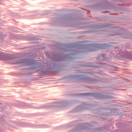 Pink Water PBR Texture with Soft Reflective Waves and Glossy Highlights Water texture preview