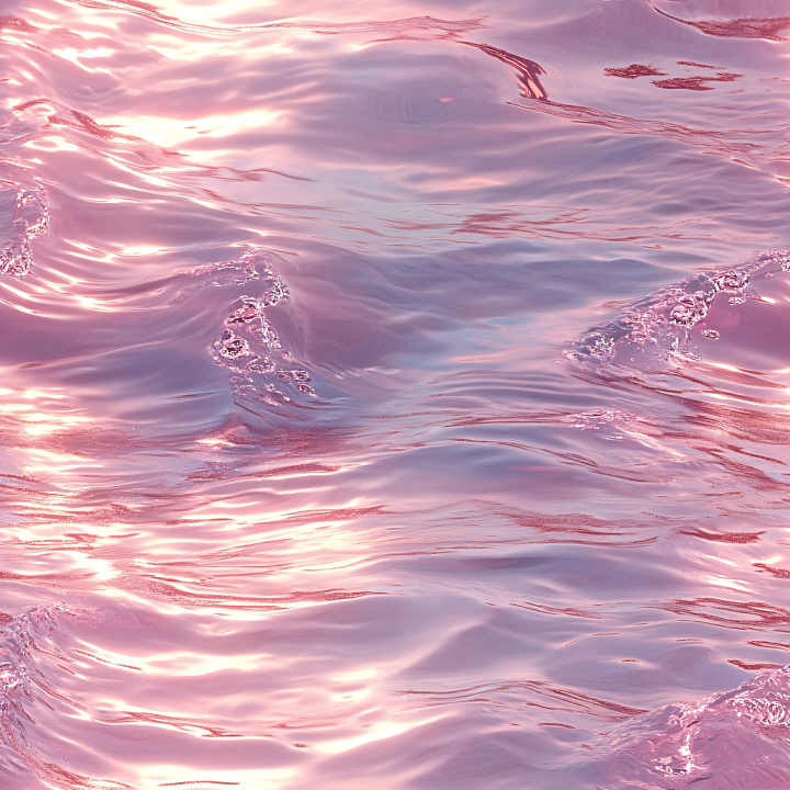 Pink Water with Soft Reflective Waves and Glossy Highlights seamless PBR texture preview