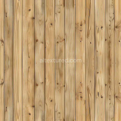 Seamless 3D Light Pine Wood Planks PBR Texture with Natural Knots and Grain