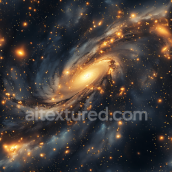seamless Seamless 3D Space PBR Texture Featuring a Glowing Spiral Galaxy with Starfield and Cosmic Clouds texture 8k free download PBR
