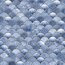 seamless Seamless 3D PBR Texture of Blue Mermaid Scale Pattern with Varied Surface Finishes texture 8k free download PBR