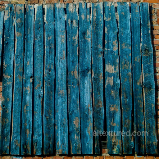 Weathered Blue Painted Wooden Planks Texture for 3D PBR Rendering seamless Wood PBR texture