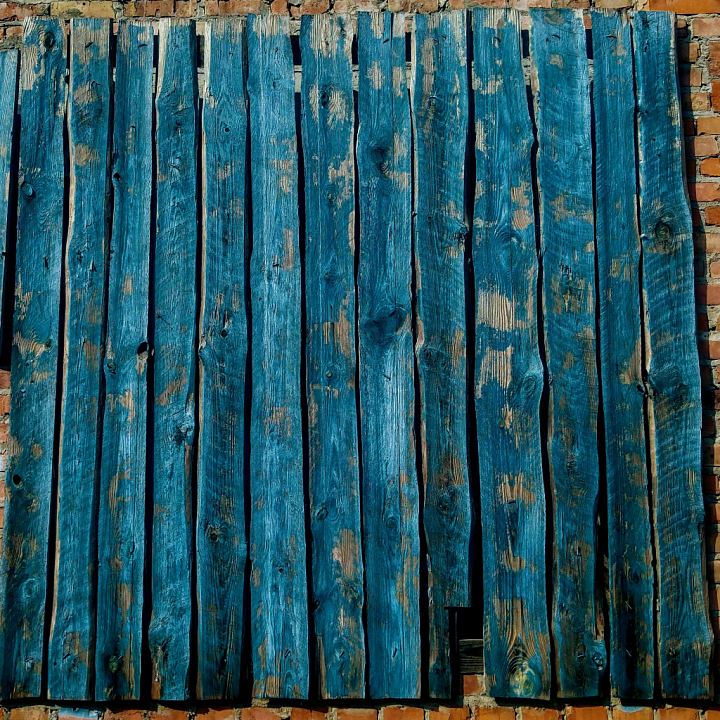 Weathered Blue Painted Wooden Planks for Rendering Wood seamless PBR texture preview