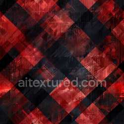 seamless Seamless 3D PBR Red and Black Plaid Texture with Distressed Fabric Weave texture 8k free download PBR