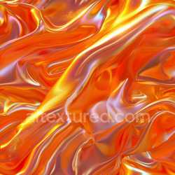 seamless Seamless 3D PBR Texture of Glossy Wrinkled Orange Fabric with Reflective Highlights texture 8k free download PBR