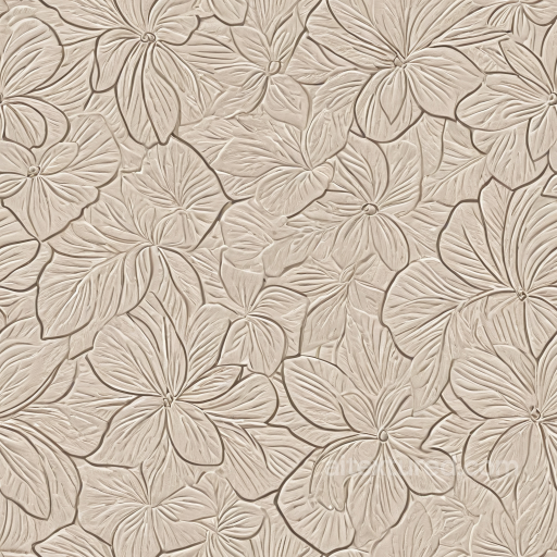Embossed Beige Floral Leather PBR Texture with Fine Detailing seamless Leather PBR texture