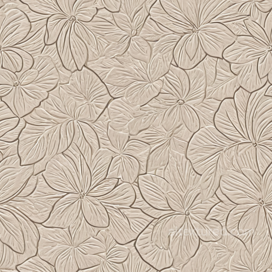 Embossed Beige Floral Leather PBR Texture with Fine Detailing Leather texture preview