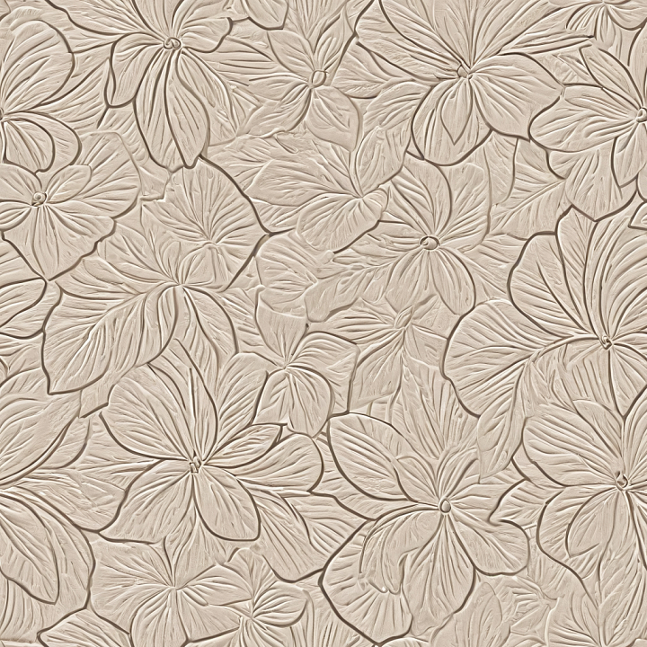 Embossed Beige Floral Leather with Fine Detailing seamless PBR texture preview