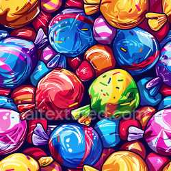 seamless Seamless 3D PBR Texture Featuring Bright Colorful Candy-Inspired Graffiti texture 8k free download PBR