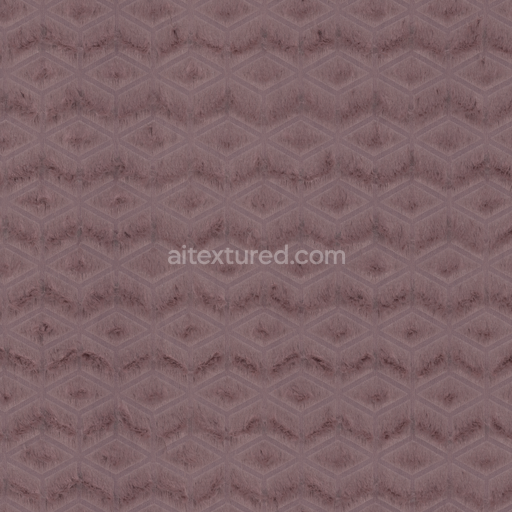 Faux Fur Geometric — Fabric Blanket Geometric Geometric Diamond Plush — PBR seamless 3D texture