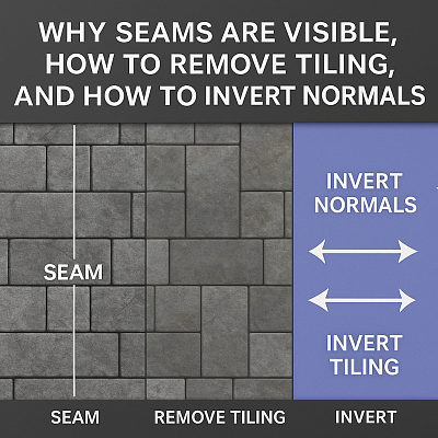 Why Seams Are Visible, How to Remove Tiling, and How to Invert Normals in PBR Textures