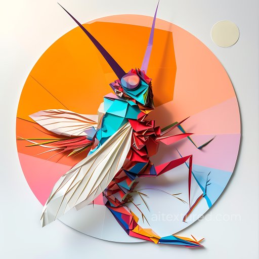 Animal - Seamless 3D PBR texture featuring vibrant origami cricket with geometric wings and angula… texture preview
