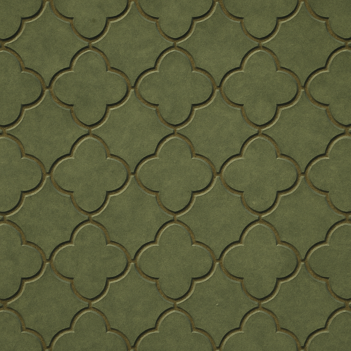Quatrefoil Clover Pattern seamless PBR texture preview