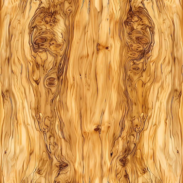 Spalted Light Wood with Striking Knots and Grain seamless PBR texture preview