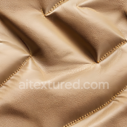 seamless Seamless 3D tufted beige leather upholstery PBR texture with fine grain and stitching texture 8k free download PBR