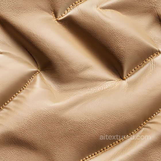 tufted beige leather upholstery PBR texture with fine grain and stitching Leather texture preview