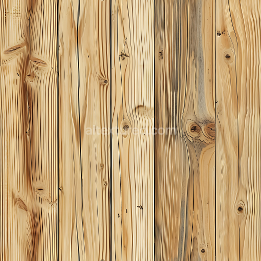 Preview — Seamless 3D PBR Texture of Light Pine Wood Planks with Natural Knots and Grain