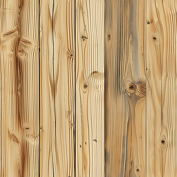 Light Pine Wood Planks with Natural Knots and Grain seamless PBR texture preview