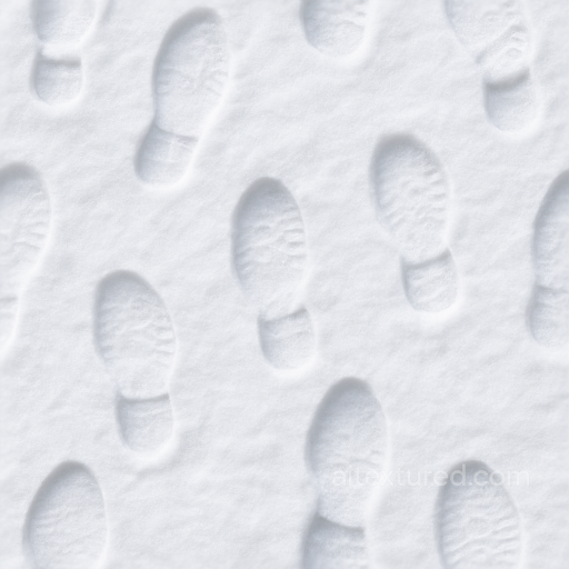 Of Snow Footprints On White Snow Frozen Surface seamless Footprints PBR texture