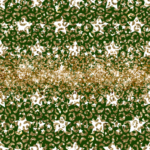 Seamless 3D PBR Texture Featuring Glitter Leopard Pattern on Green Background