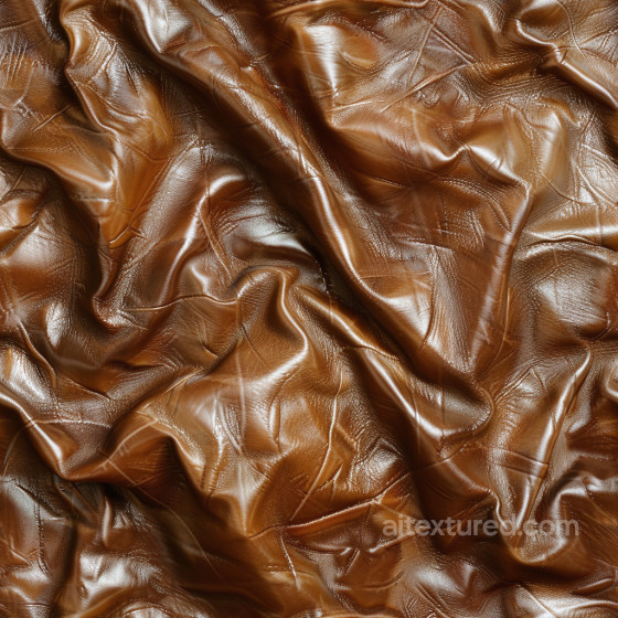 Shiny Wrinkled Brown Leather Seamless Texture Leather texture preview