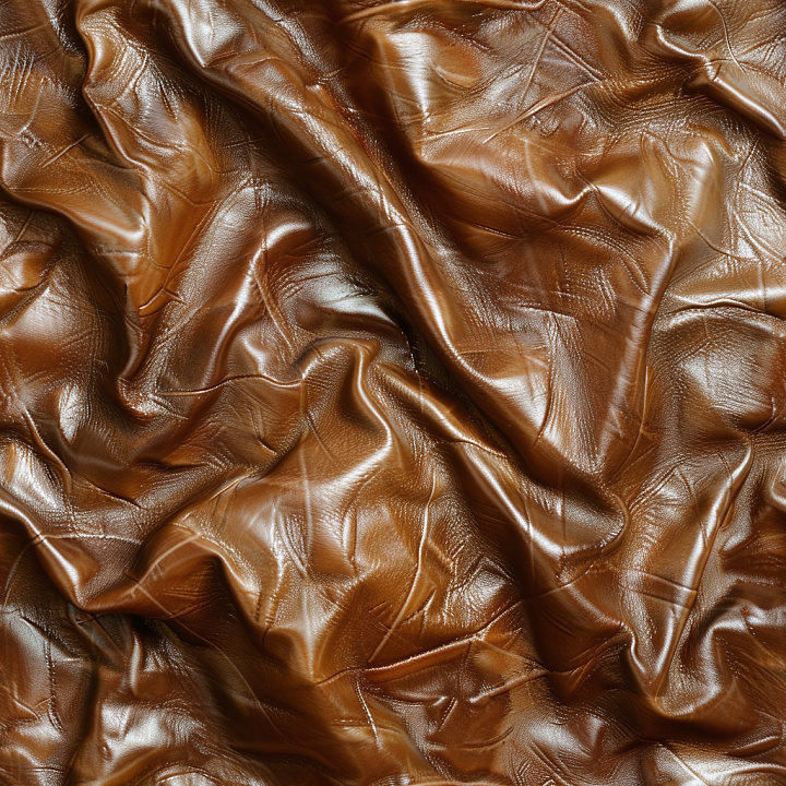 Shiny Wrinkled Brown Leather seamless PBR texture preview