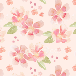 seamless Seamless 3D PBR Texture Featuring Soft Watercolor Cherry Floral Pattern texture 8k free download PBR