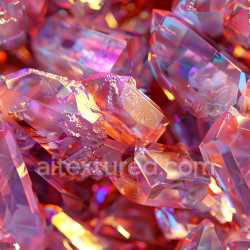 seamless Seamless 3D PBR Texture of Glossy Iridescent Crystal Clusters in Warm Hues texture 8k free download PBR