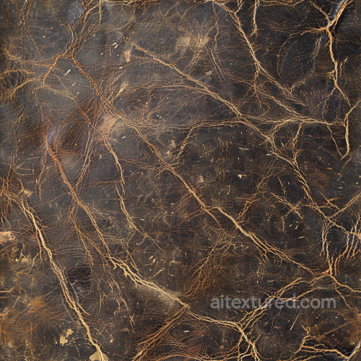 distressed dark brown leather PBR texture with deep cracks and natural wear seamless Leather PBR texture
