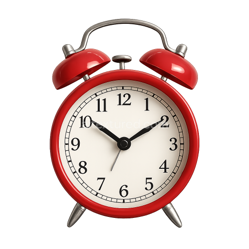 red vintage alarm clock