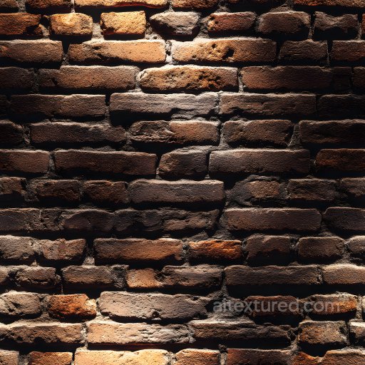 Cracked & Chipped Rustic Brick Wall in Warm Earth Tones Seamless Texture seamless Brick PBR texture