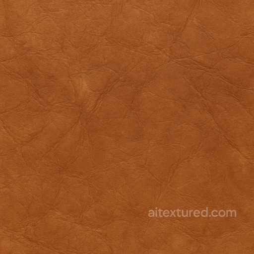 Aged Cognac Leather with Wrinkled Surface seamless Furniture leather PBR texture