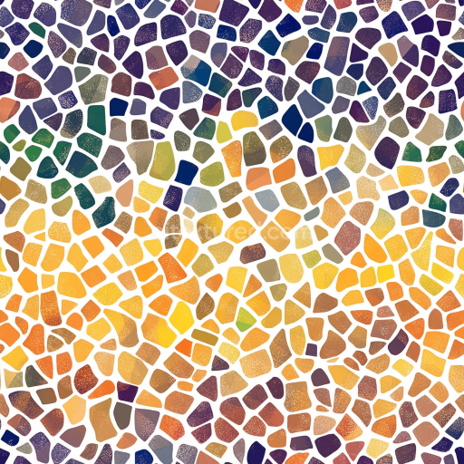 Seamless 3D Mosaic PBR Texture of Multicolored Irregular Stone Chips texture preview