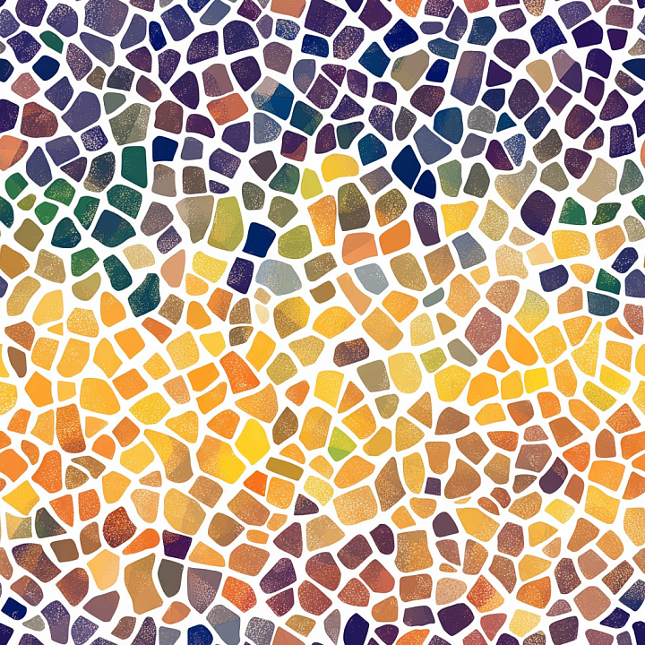 Mosaic of Multicolored Irregular Stone Chips seamless PBR texture preview