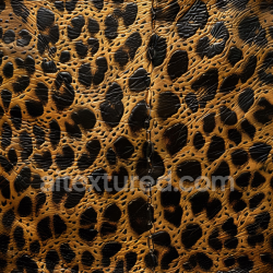 seamless Seamless 3D glossy leopard print leather PBR texture with detailed wrinkles and stitched seam texture 8k free download PBR