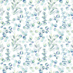 seamless Seamless 3D PBR Texture with Soft Watercolor Greenery Leaves Pattern texture 8k free download PBR